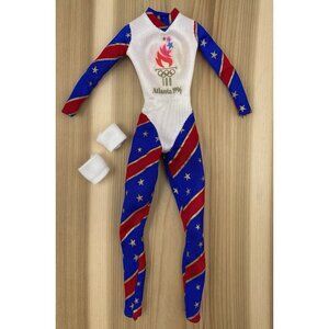Barbie Doll Clothes 1996 Atlanta Olympics Gymnast Outfit USA Stars Stripes